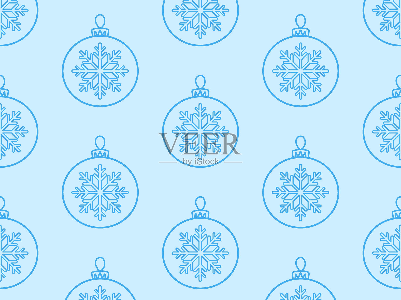 图案圣诞树装饰。矢量圣诞插图插画图片素材