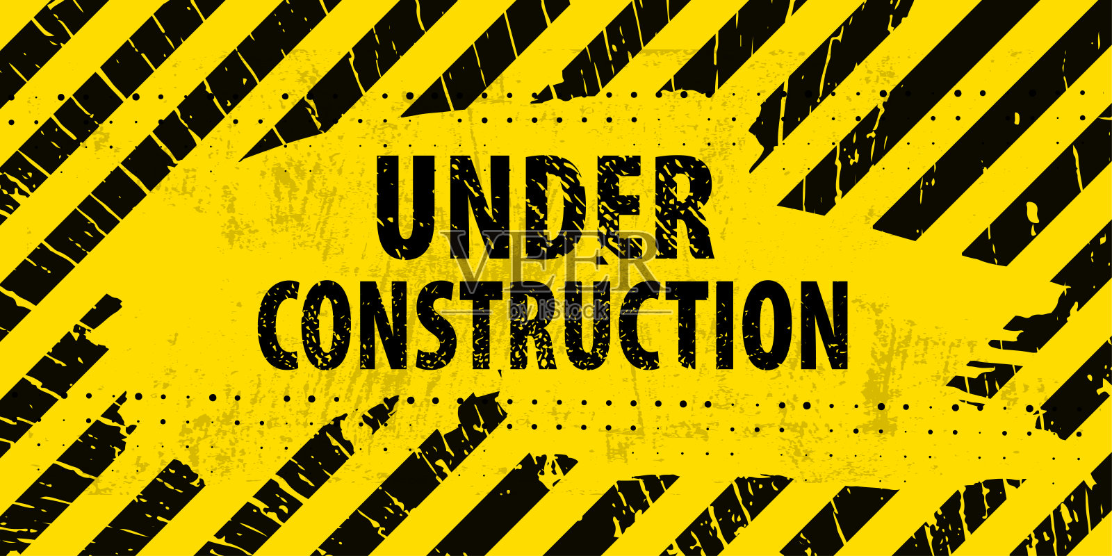 黑色条纹矩形在黄色背景上。空白警告标志。施工背景。矢量插图 EPS10。插画图片素材