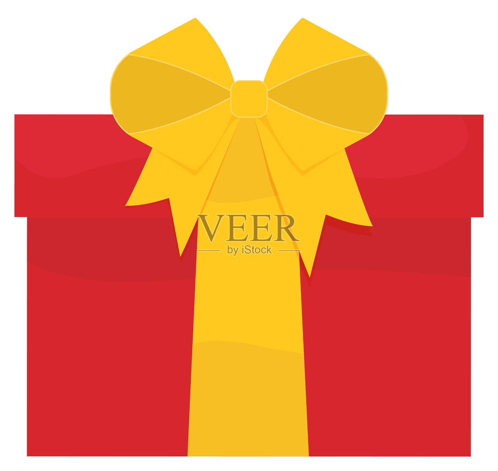 透明背景上的圣诞礼物盒贴纸插画图片素材