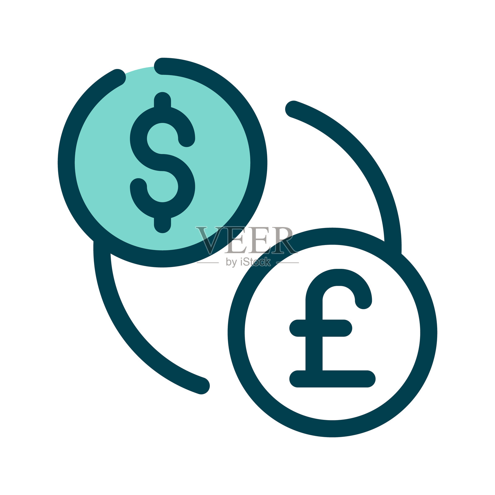 显示国际货币兑换的货币符号图标插画图片素材