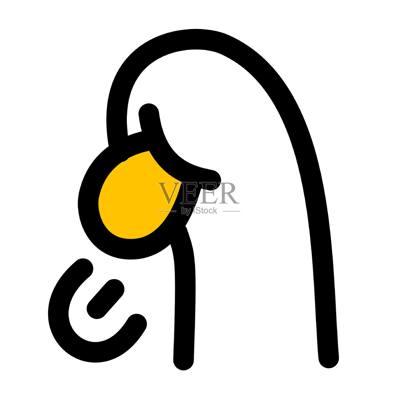 懒鸭的日常生活插画图片素材