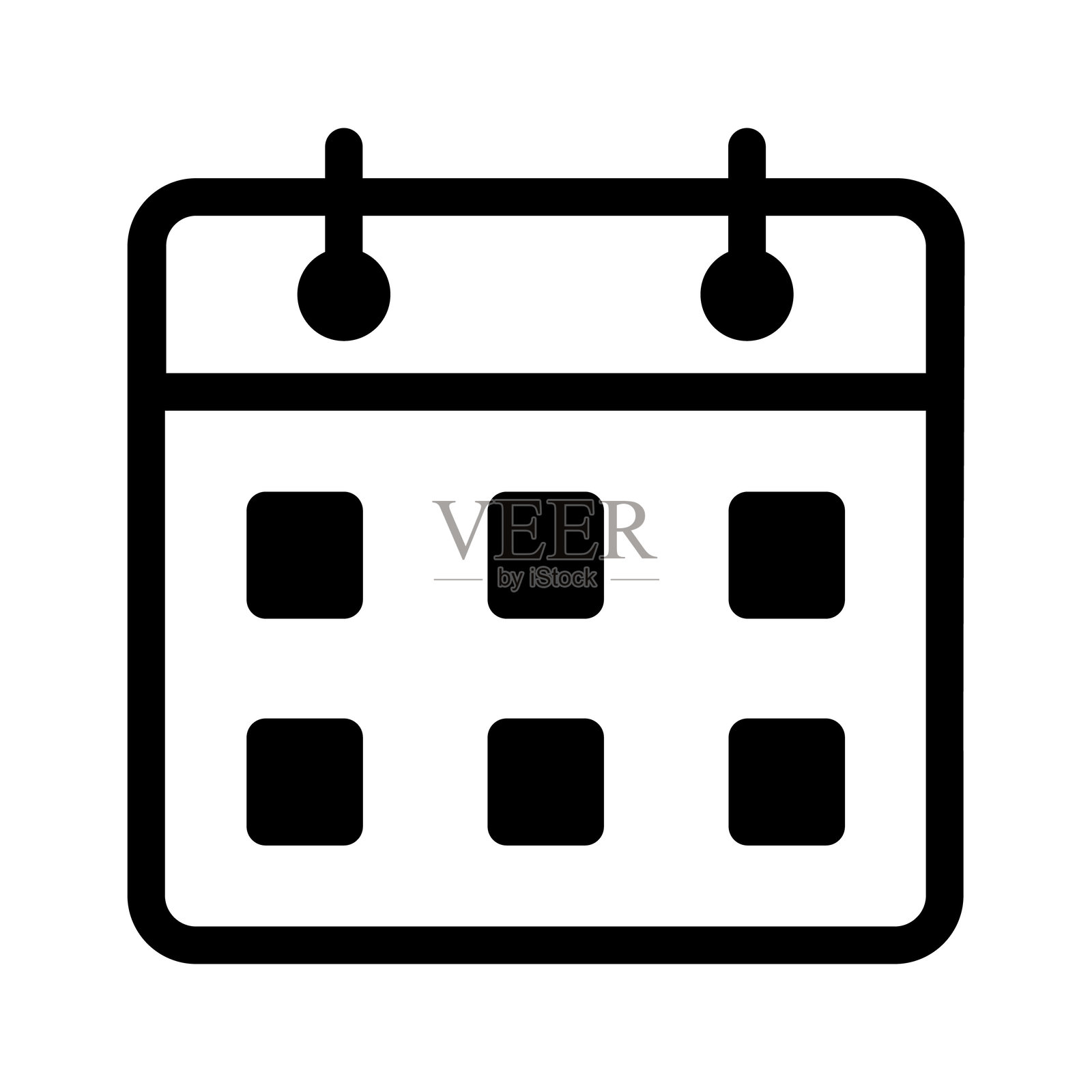 一个日历，代表商业日程或财务截止日期插画图片素材