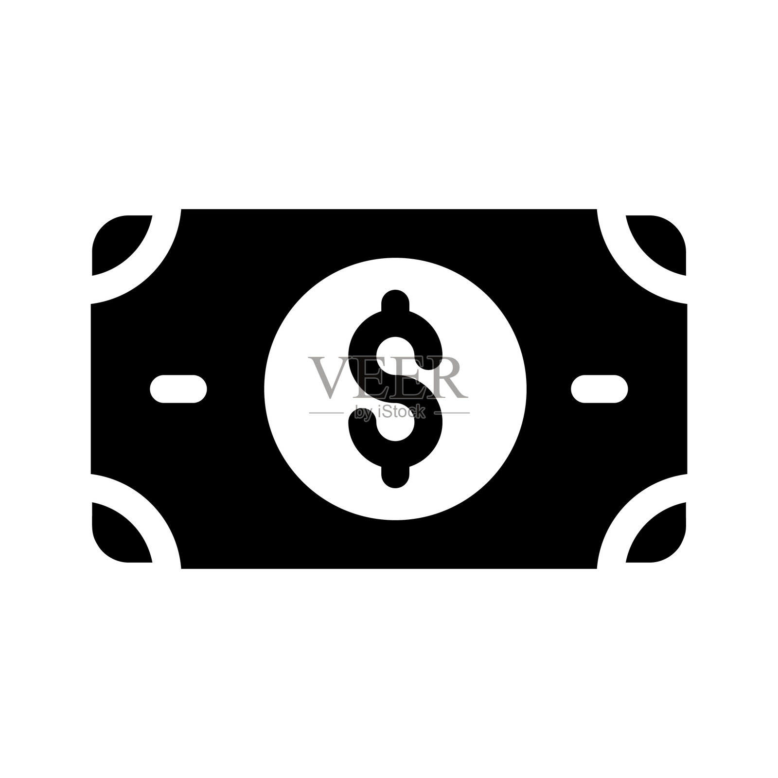 一美元钞票，象征着现金交易或支付插画图片素材