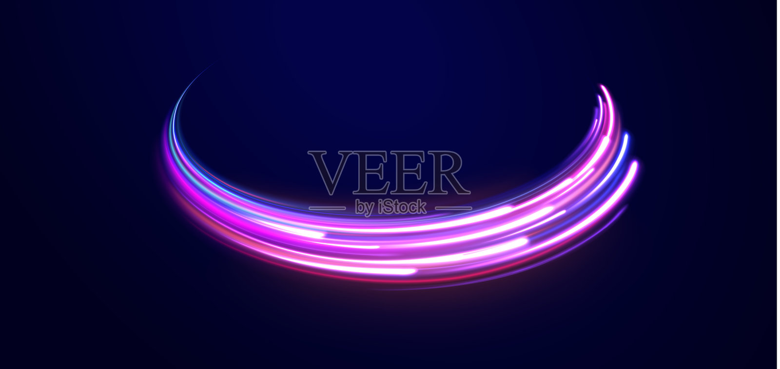 彗星霓虹线插画图片素材