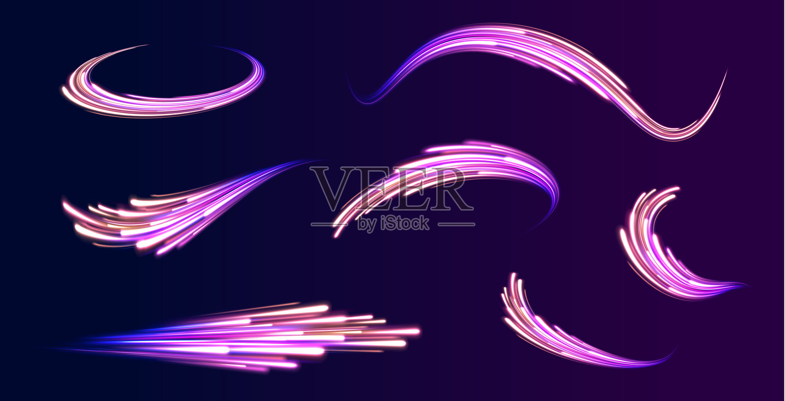 霓虹线插画图片素材