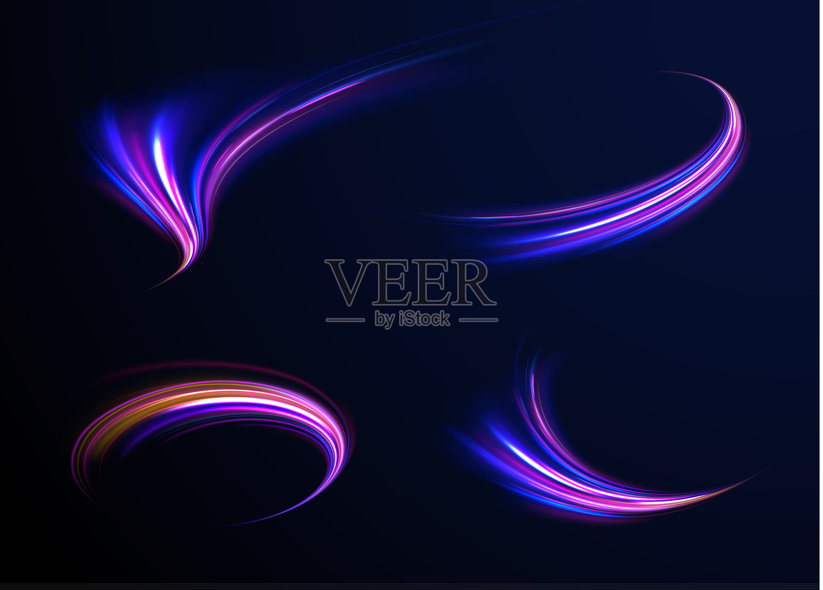 霓虹线插画图片素材