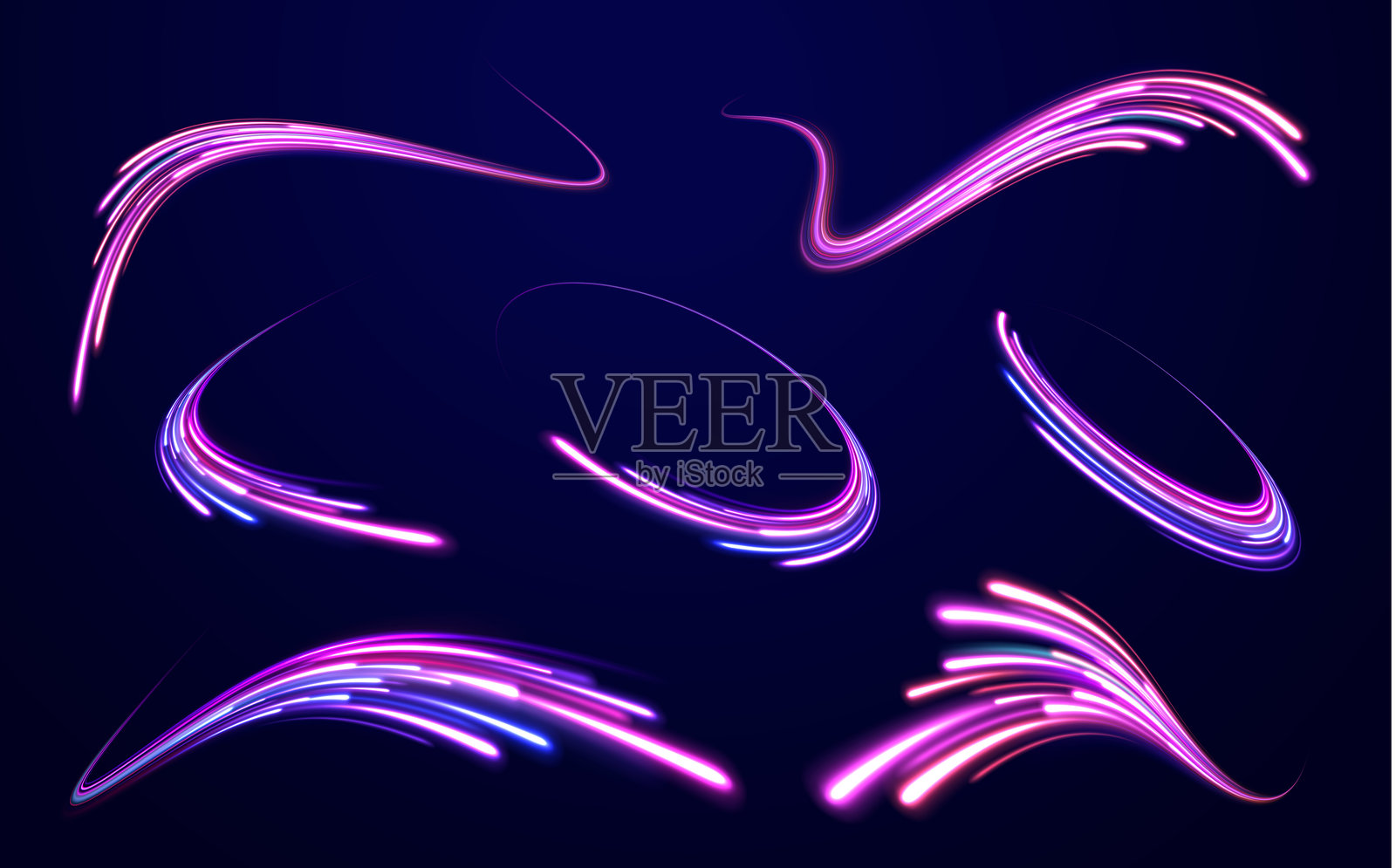 霓虹线插画图片素材