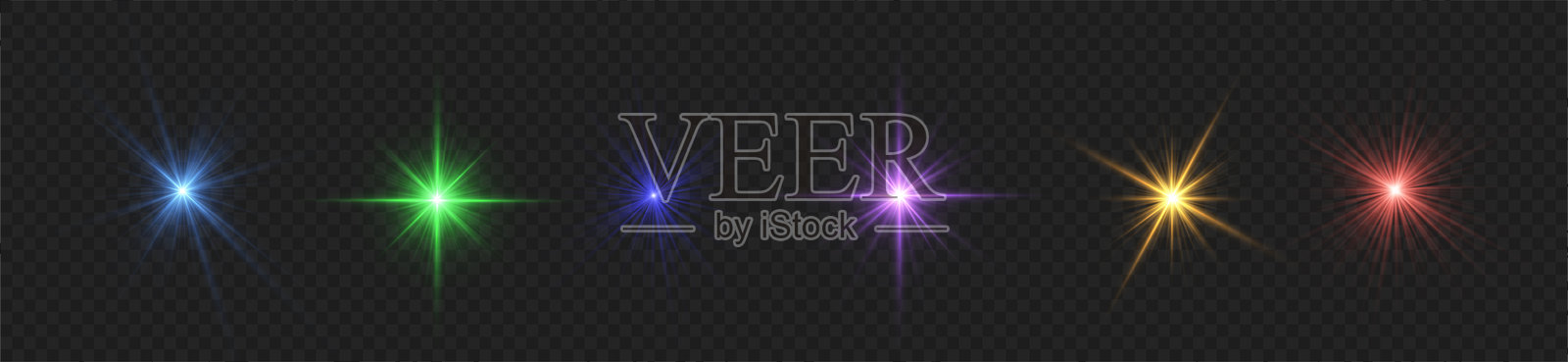 彩色星星插画图片素材