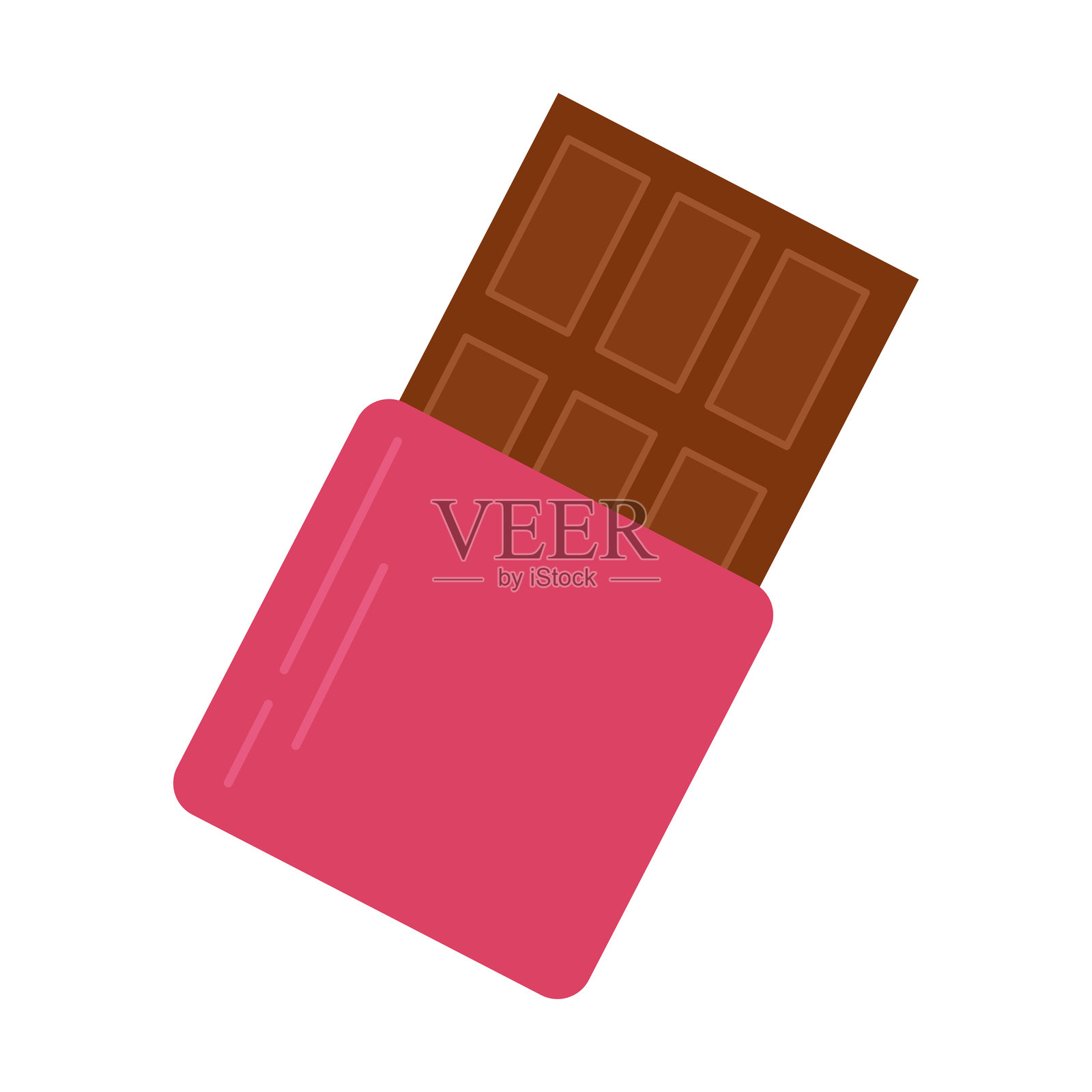 包装中的巧克力。插画图片素材