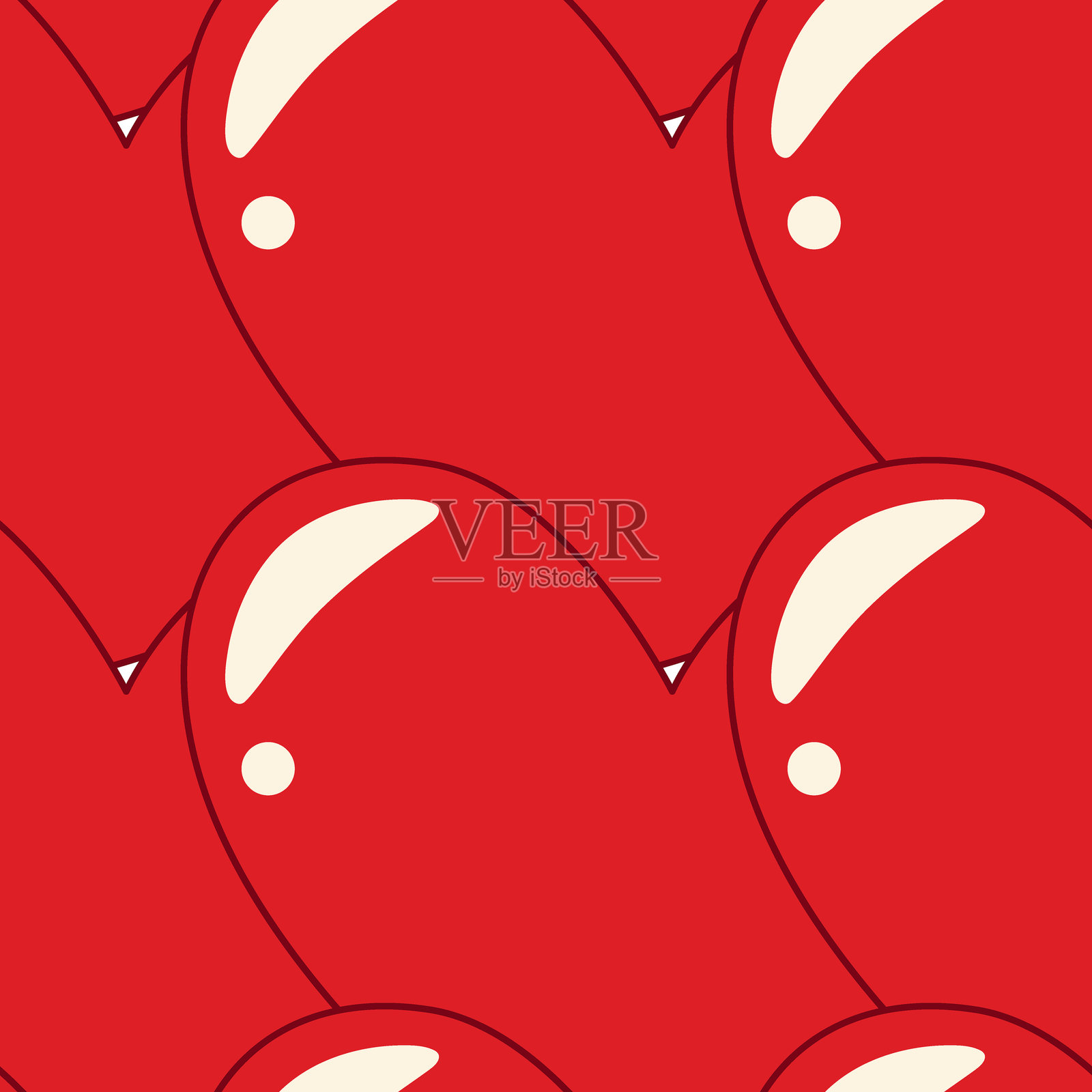 抽象心形无缝背景纹理，时尚情人节节日壁纸插画图片素材