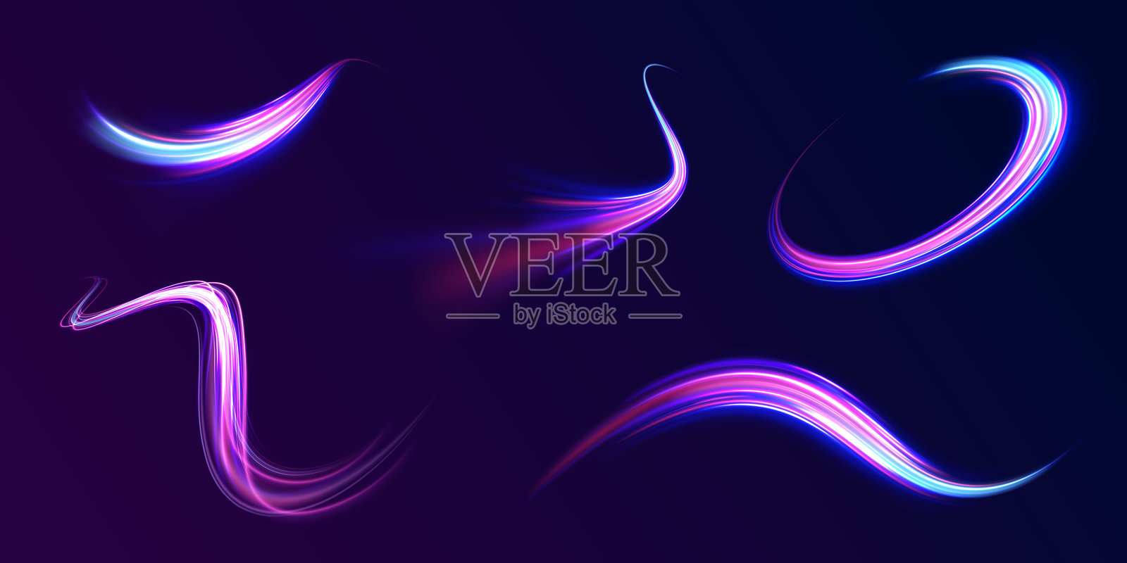 霓虹线插画图片素材