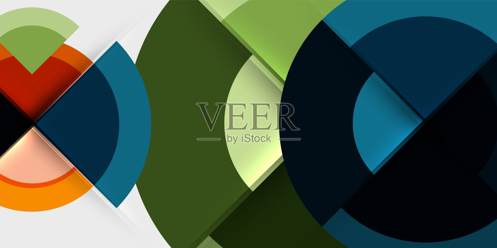 科技圆圈和半圆形。用于壁纸、横幅、背景、卡片、书籍插图和着陆页的矢量插图。插画图片素材