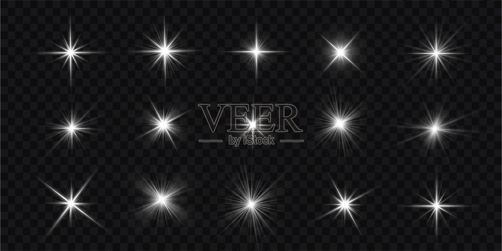 白色星星插画图片素材