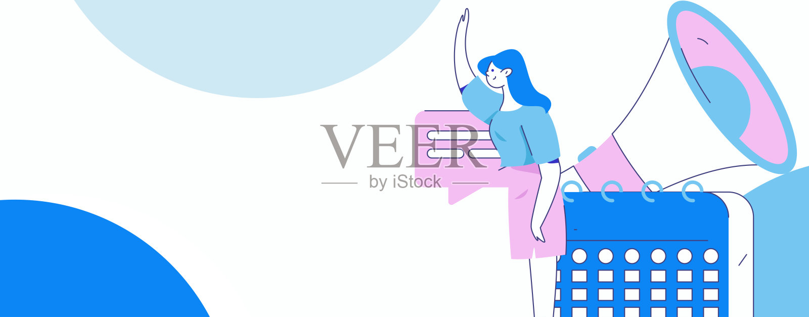 通知公告矢量创意平面手绘插图插画图片素材