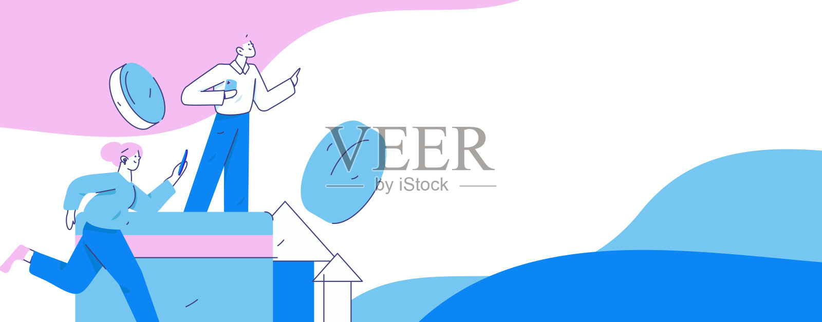 市场规划商业角色扁平矢量概念操作手绘插图插画图片素材