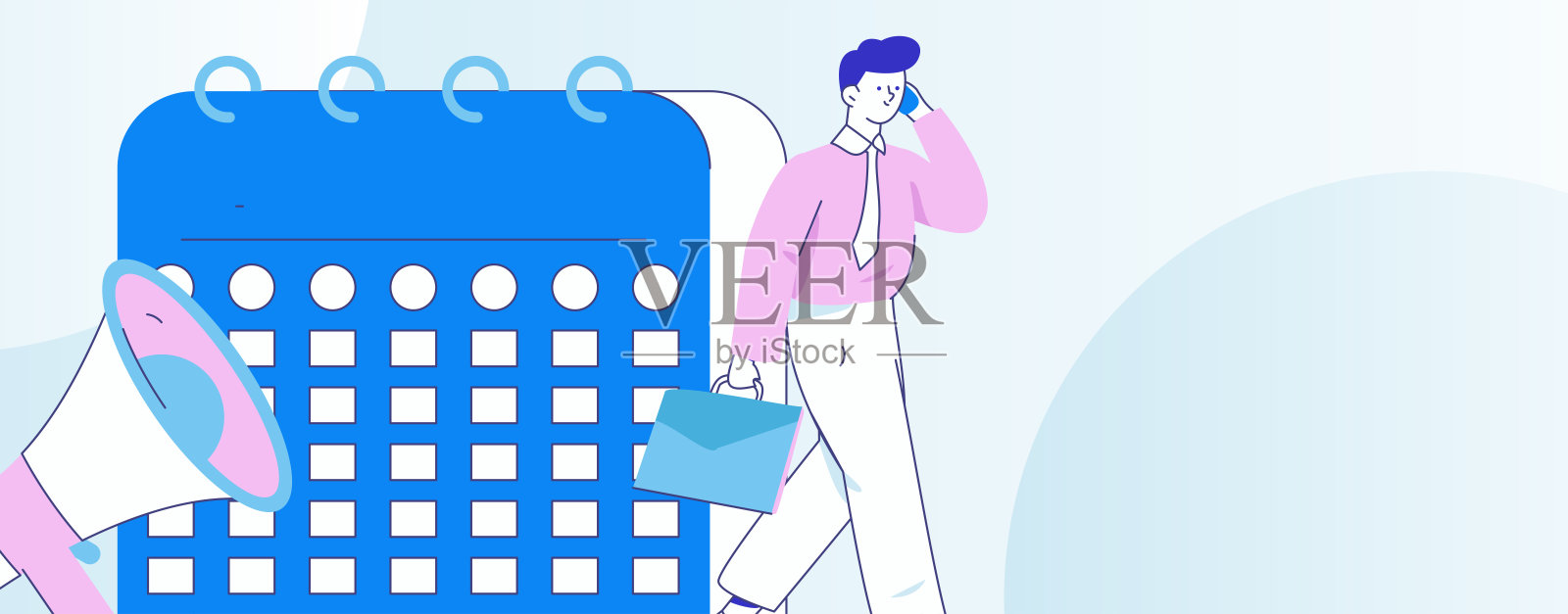 通知公告矢量创意平面手绘插图插画图片素材