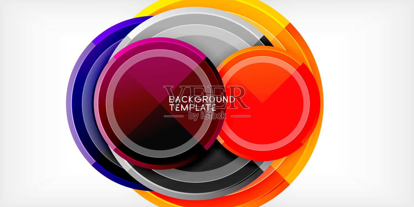 几何设计抽象背景 - 圆形插画图片素材