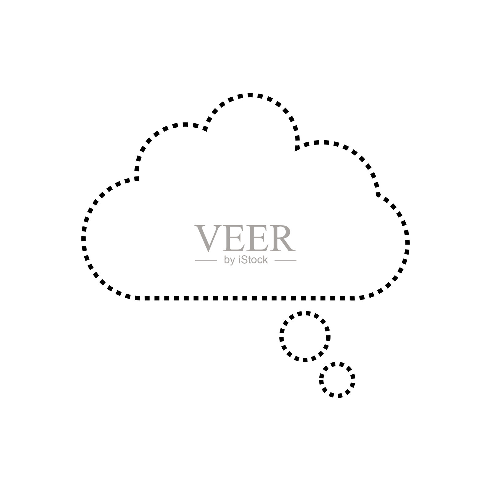 思考气泡矢量图标符号图形独立标志网页图标设计插画图片素材