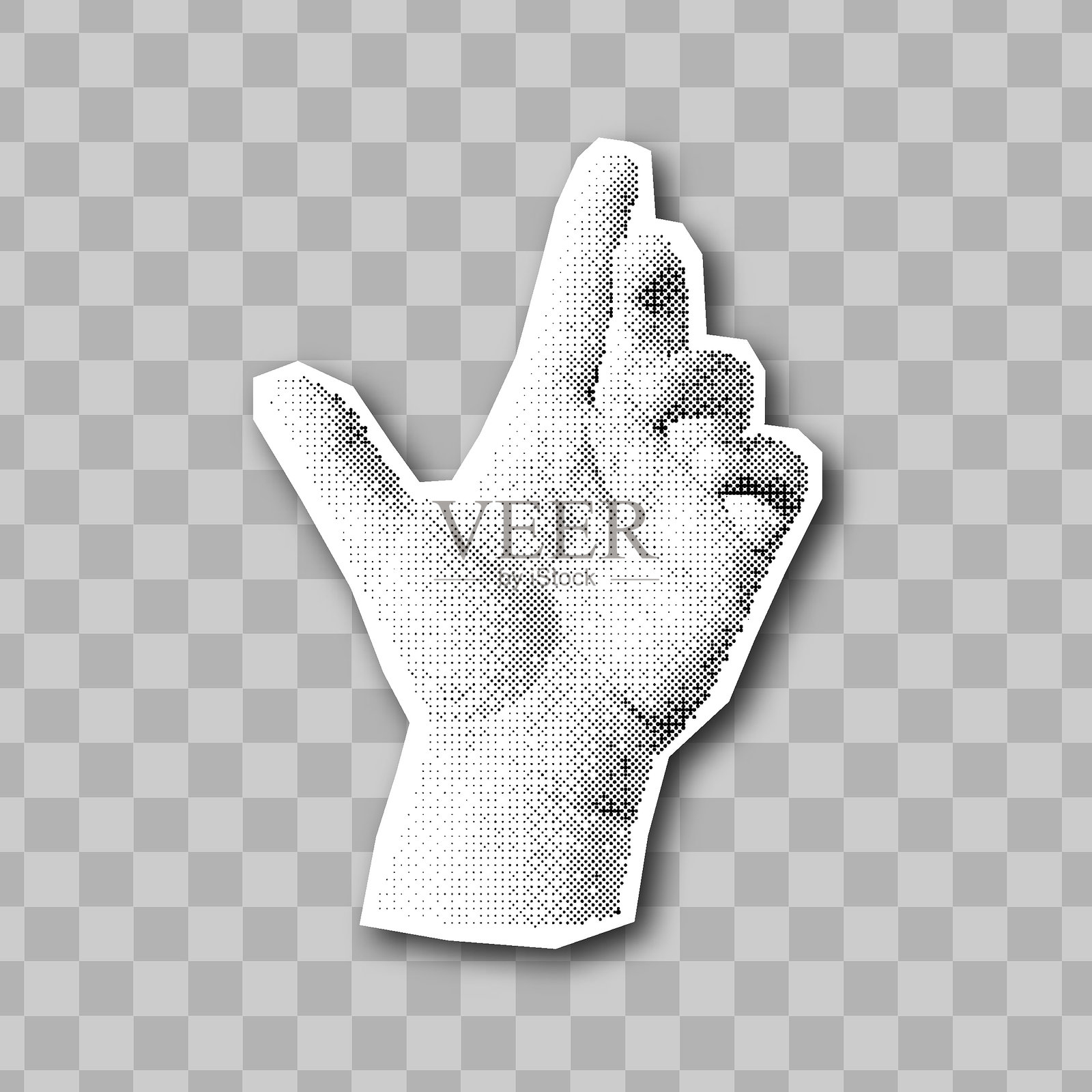 抖动的手插画图片素材