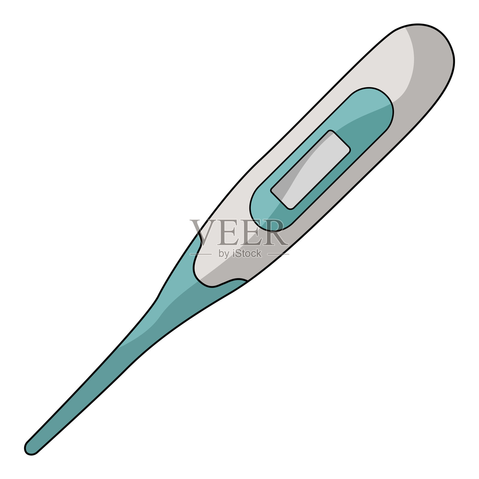 婴儿体温计插画图片素材