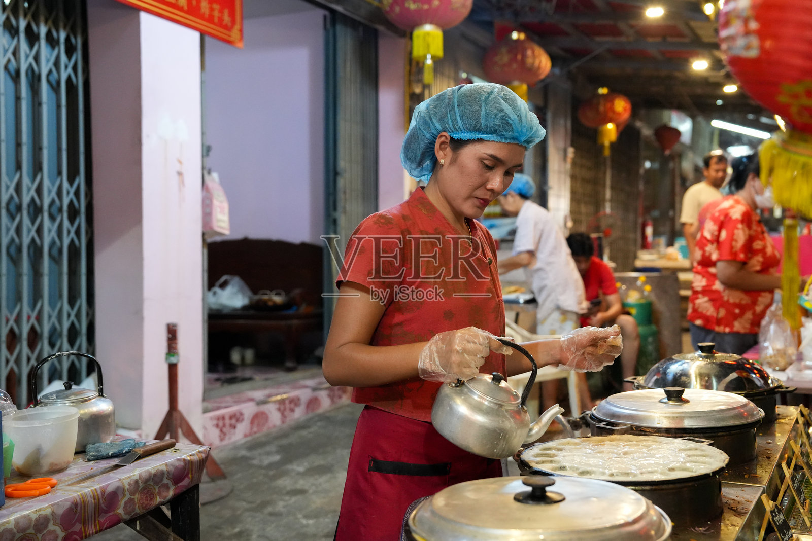 泰国春武里府芭提雅区的查克瑙市场照片摄影图片