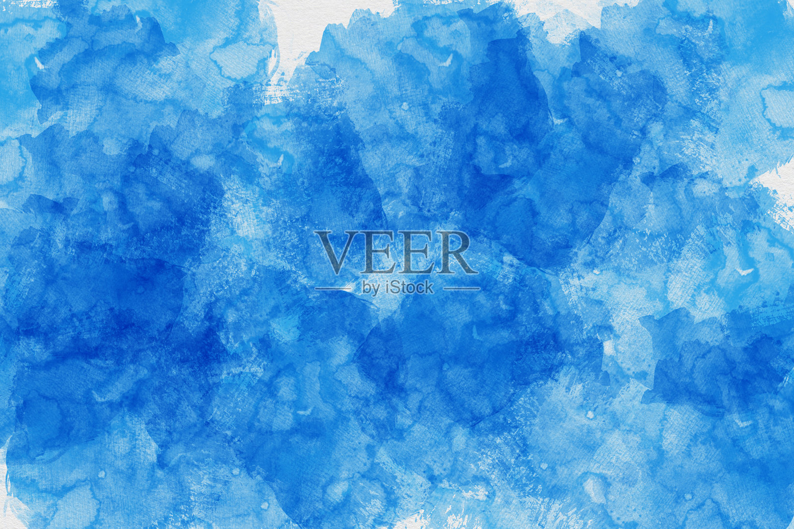 抽象蓝色水彩渐变油漆磨损纹理背景。照片摄影图片