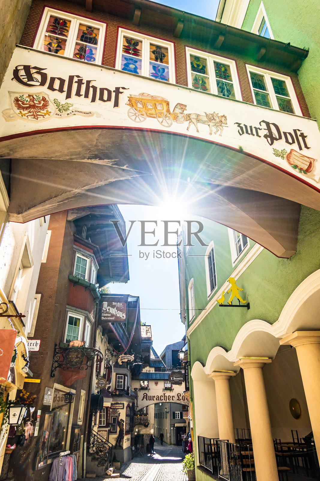 奥地利库夫施泰因的著名古镇照片摄影图片