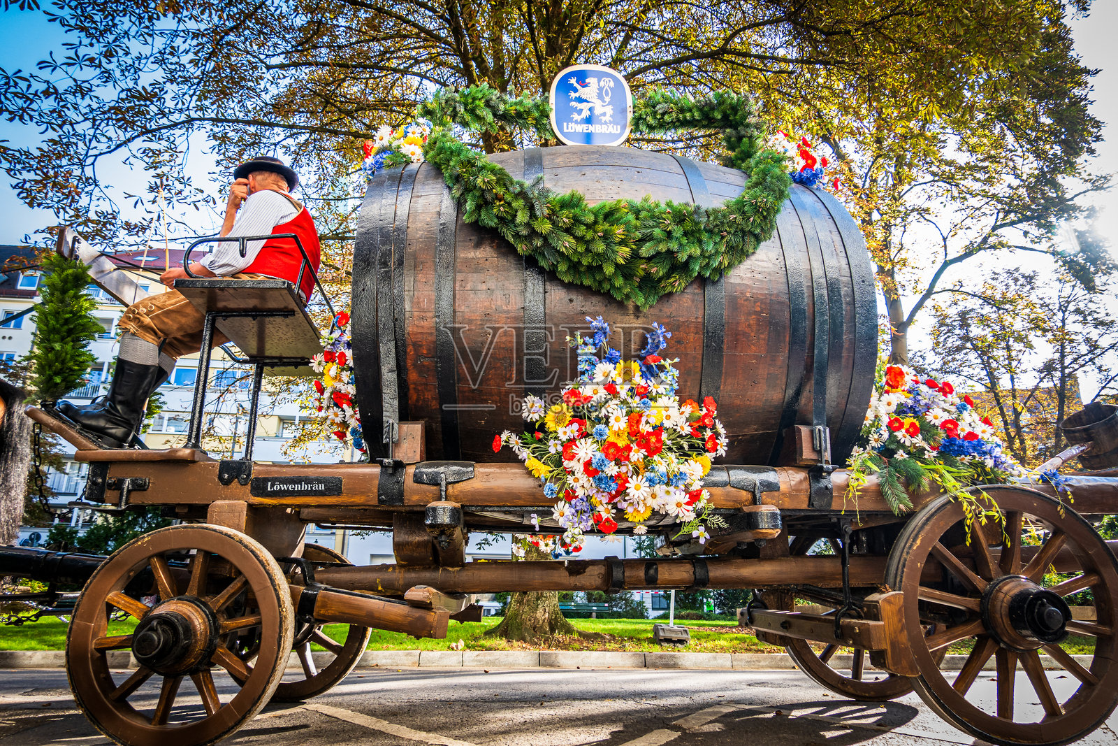 慕尼黑啤酒节开幕游行照片摄影图片