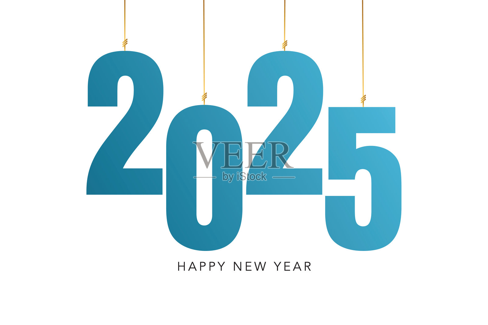 2025年新年快乐插图插画图片素材