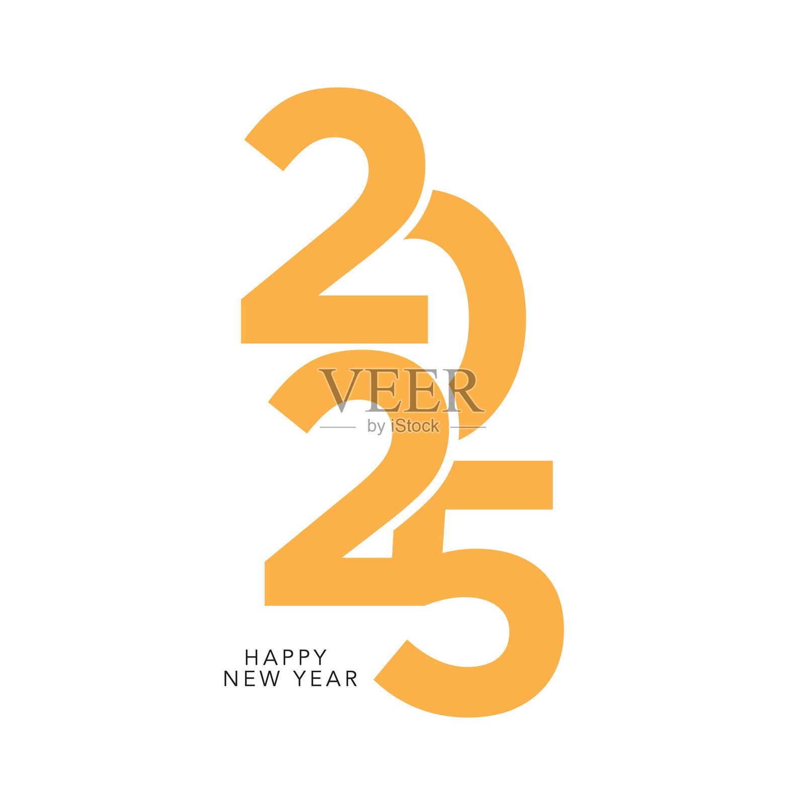 2025年新年快乐插图插画图片素材