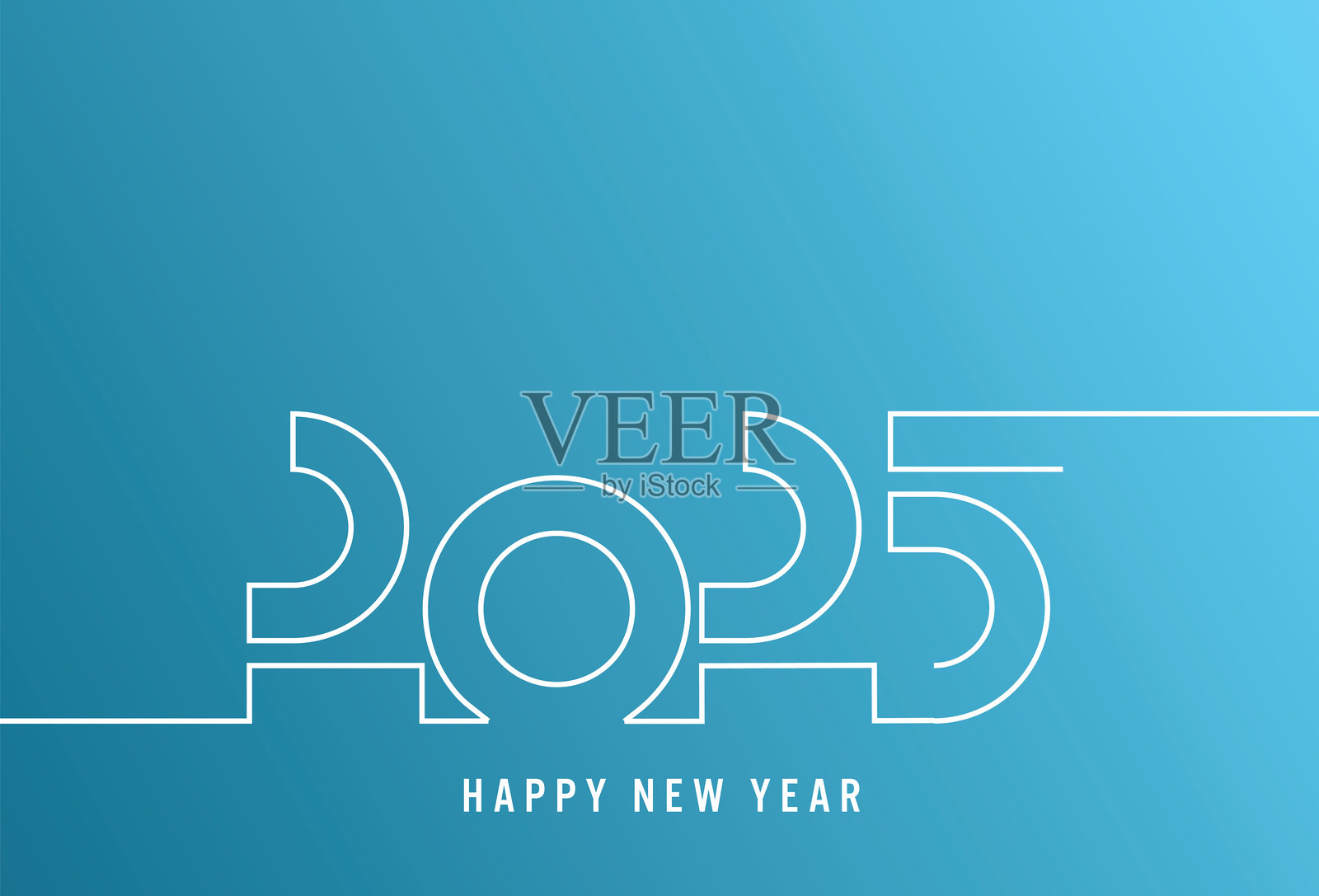 2025年新年快乐插图插画图片素材