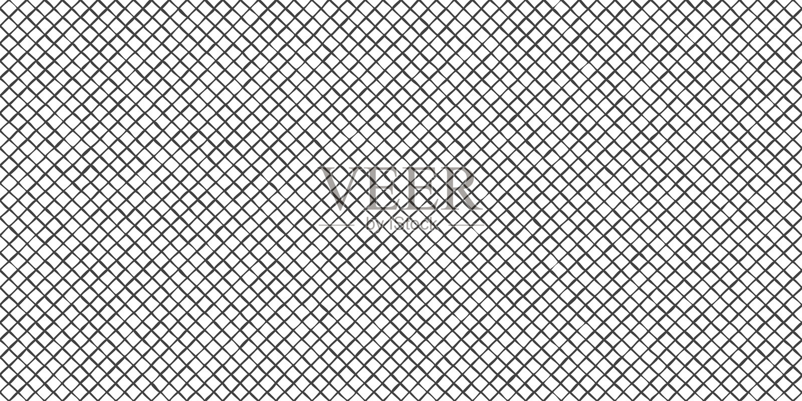 黑色背景上的白色菱形或手绘对角网格，作为简单的无缝图案插画图片素材