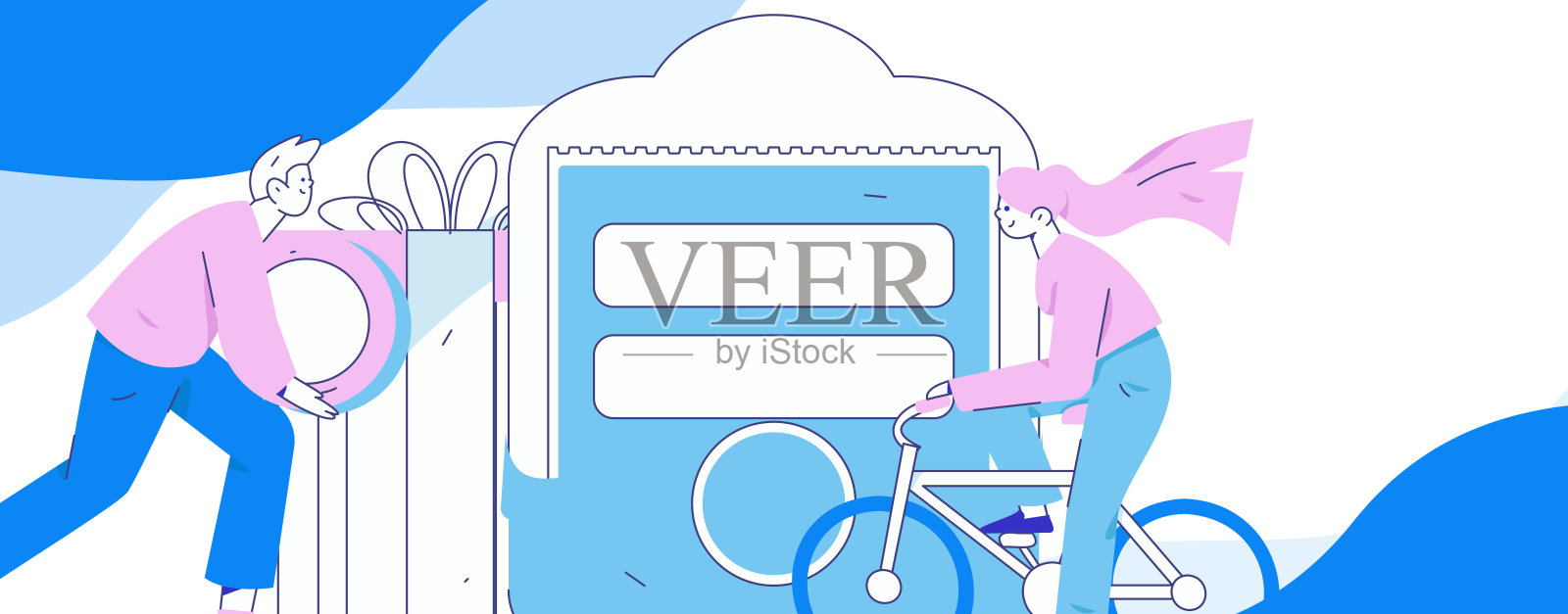 使用红包吸引新客户并推广活动。扁平矢量角色概念插图插画图片素材