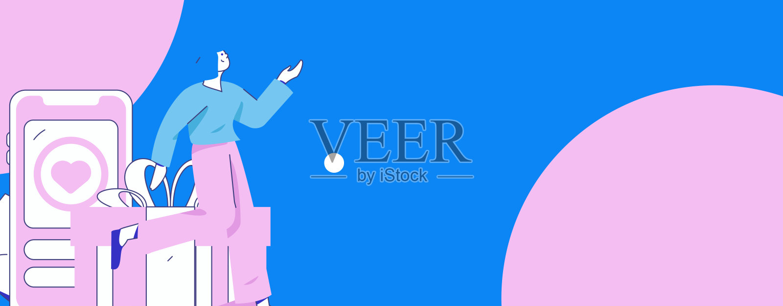 使用红包吸引新客户并促进活动。扁平矢量角色概念插图插画图片素材