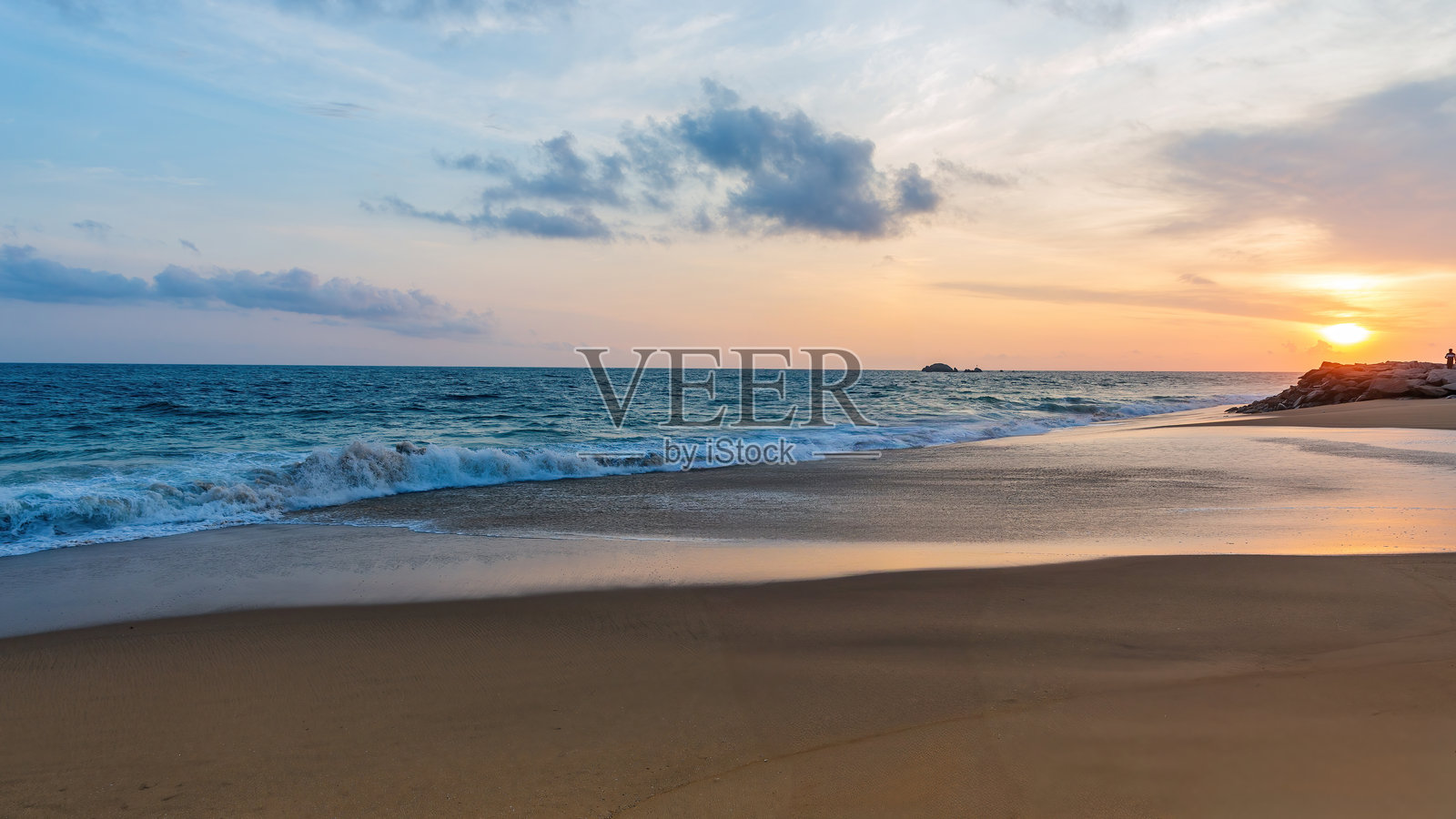 海滨天堂：坎亚库马里的滕卡帕塔南未被触碰的美丽照片摄影图片