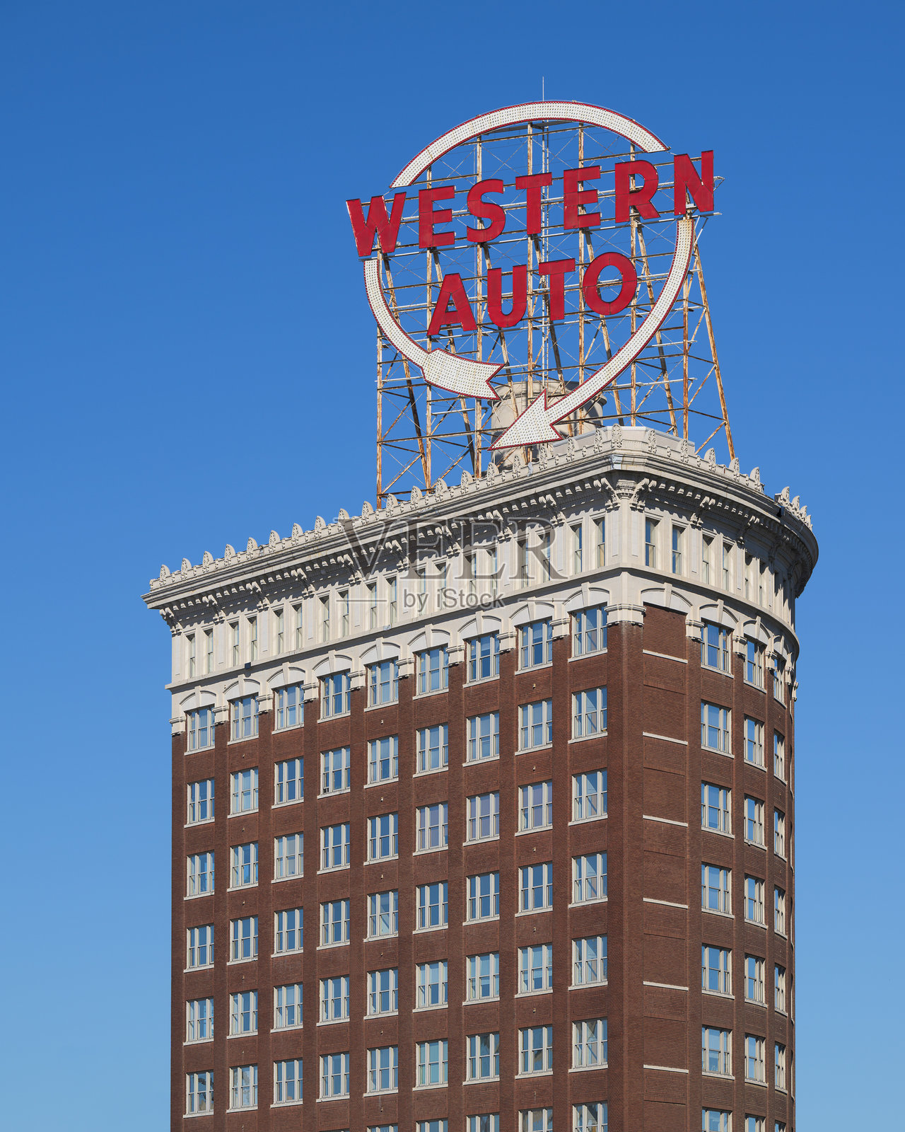 堪萨斯城的西方汽车标志照片摄影图片