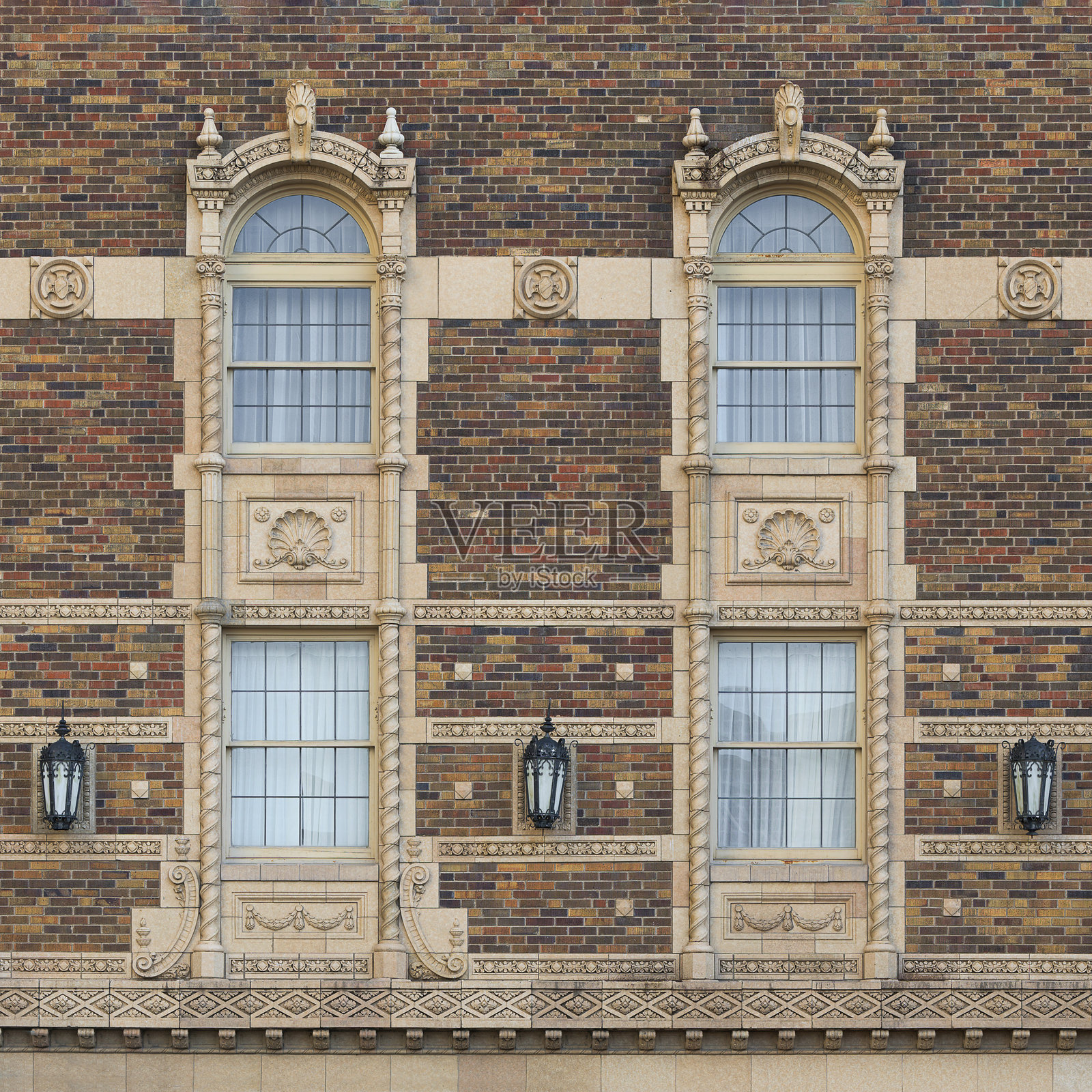 堪萨斯城总统酒店的窗户细节照片摄影图片