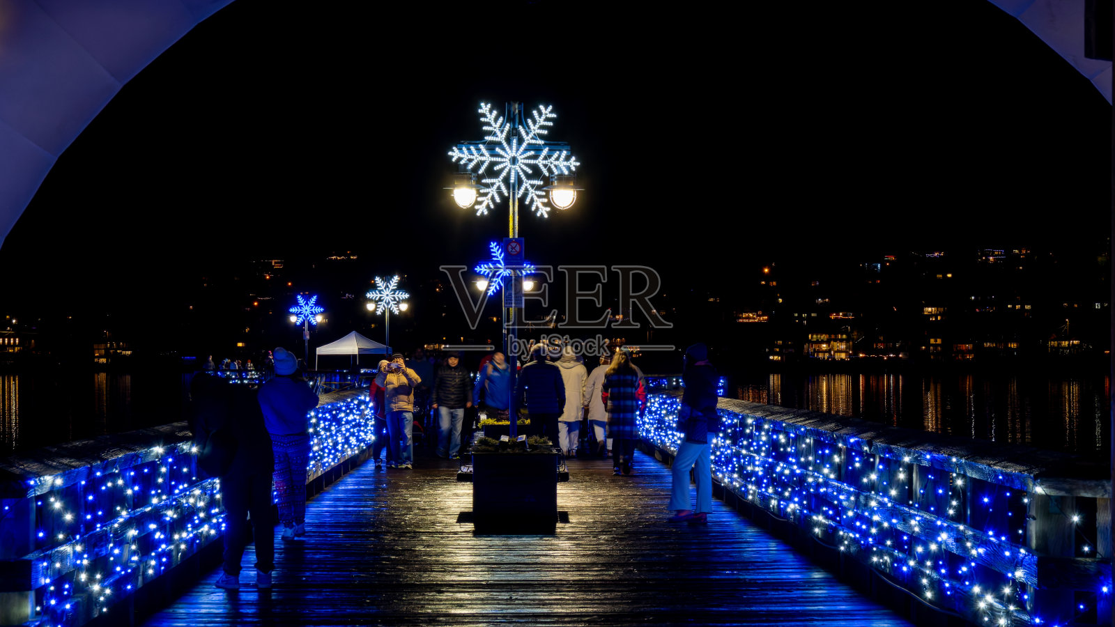 洛基角公园的圣诞庆祝活动照片摄影图片