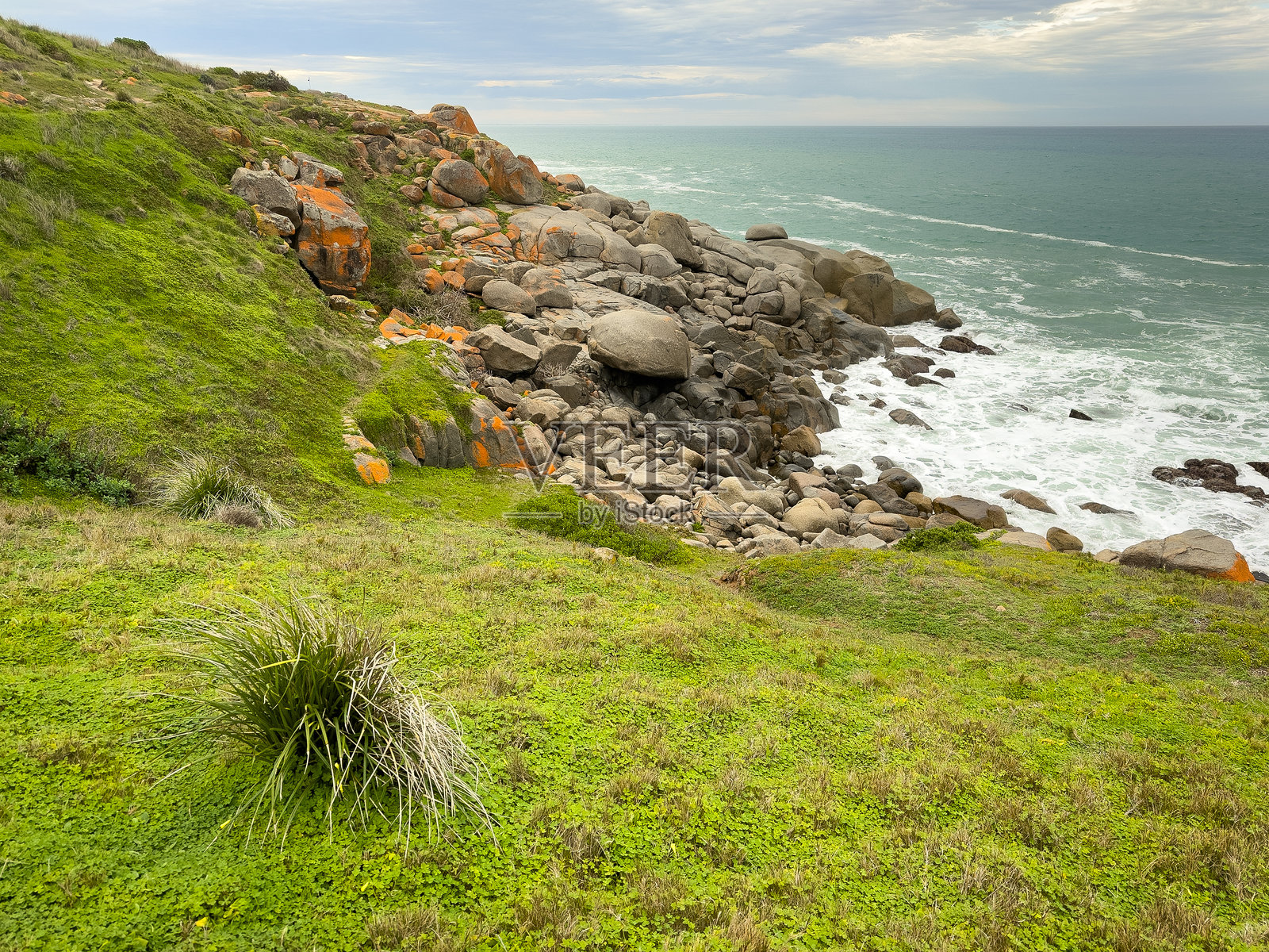南澳大利亚花岗岩岛海岸线照片摄影图片