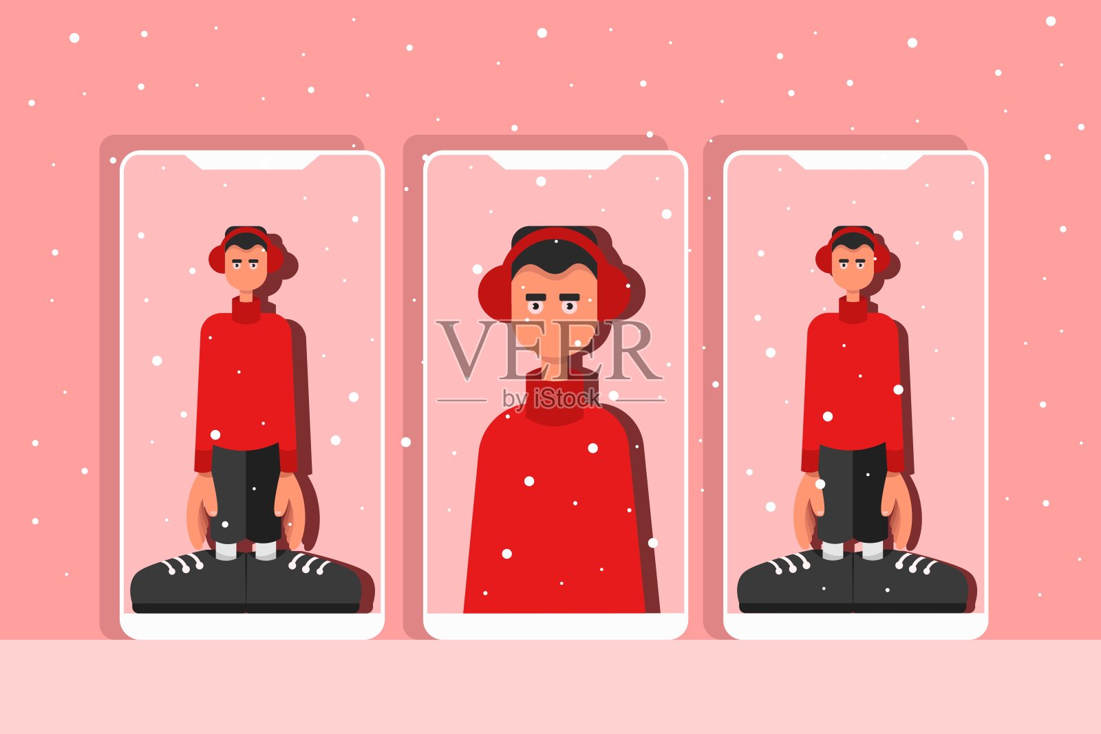 智能手机应用程序插画图片素材