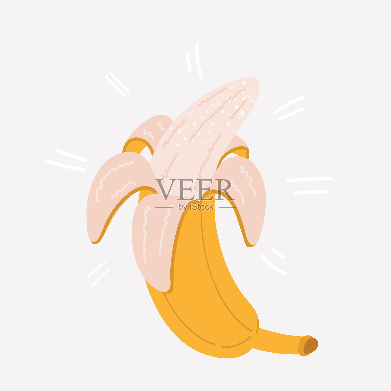 单根香蕉的矢量插图插画图片素材