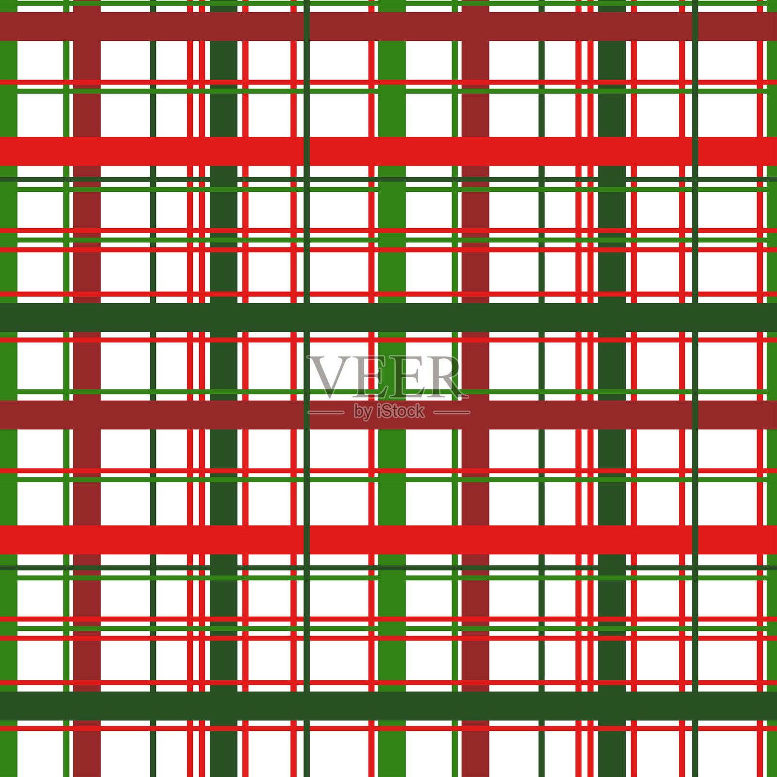 圣诞装饰格子纺织图案插画图片素材