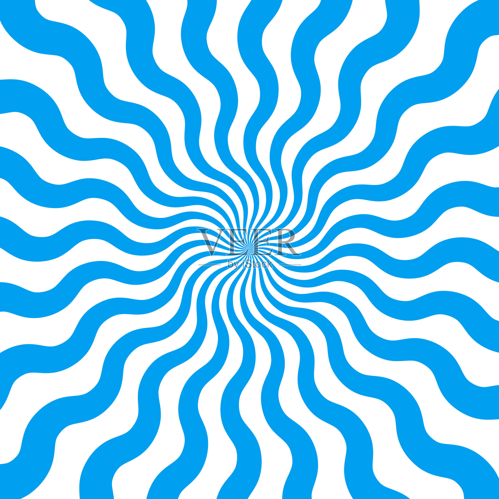 抽象蓝色波浪光线在白色背景上的矢量插图插画图片素材