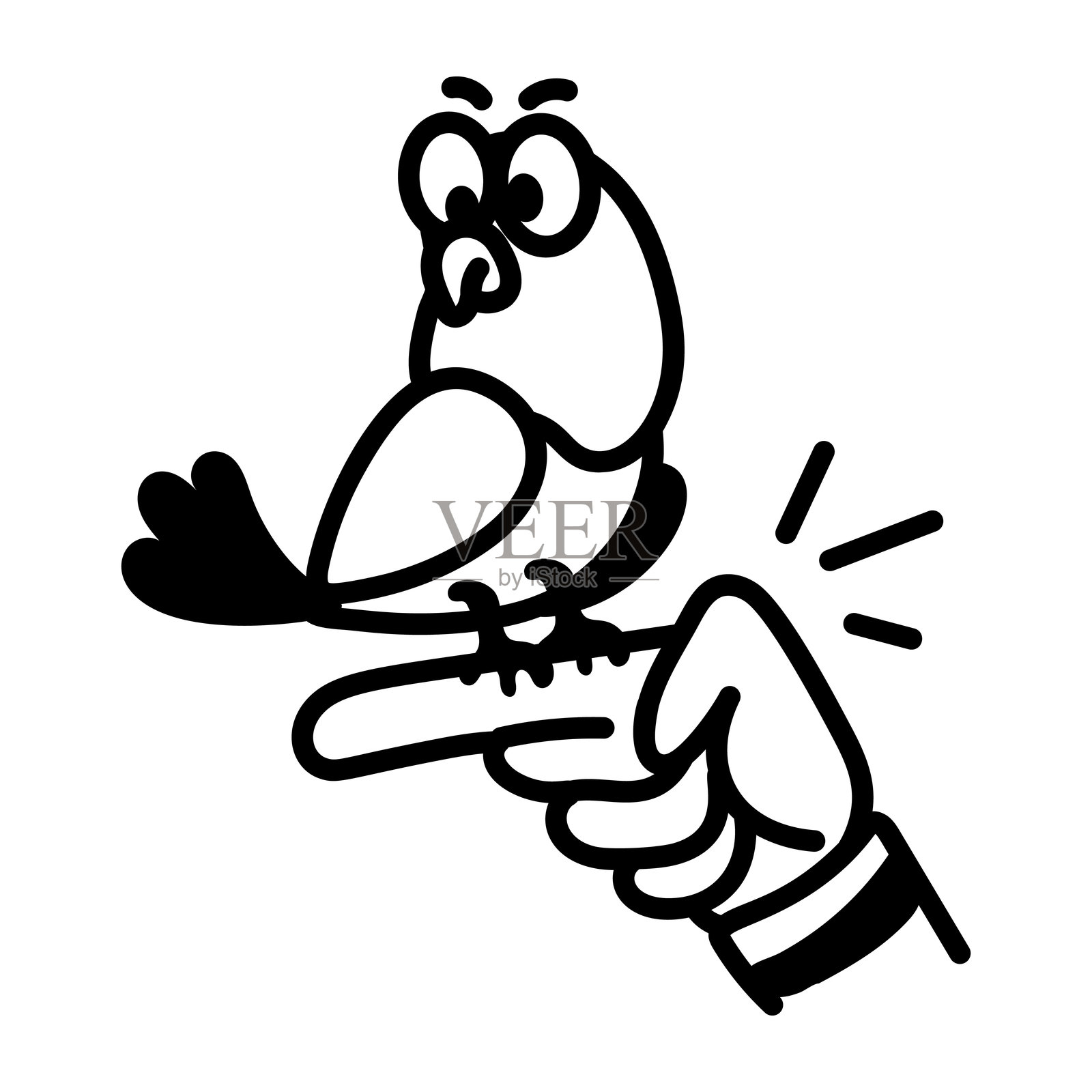 手绘的热带鹦鹉图标插画图片素材