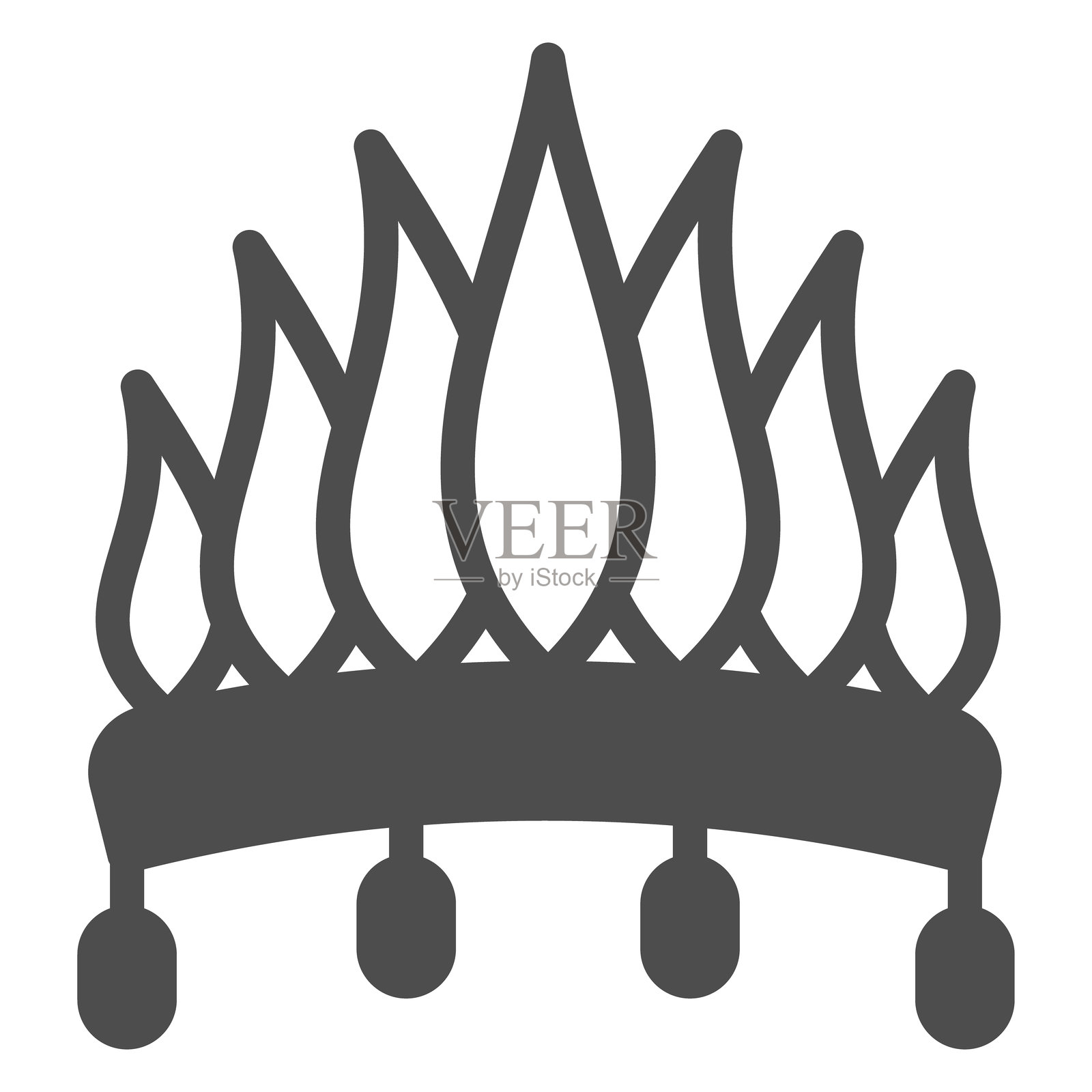 带羽毛的头饰实心图标，西部沙漠概念。矢量图形。印度人帽子标志，白色背景上的图形，适用于移动或网页设计的图标。插画图片素材