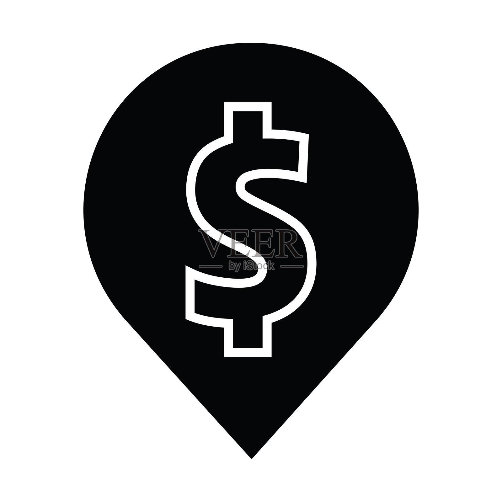 美元符号图标插图。美元矢量图。插画图片素材