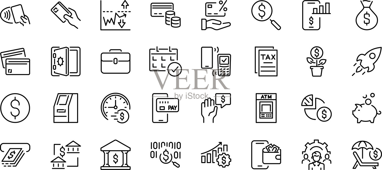 金融 32插画图片素材