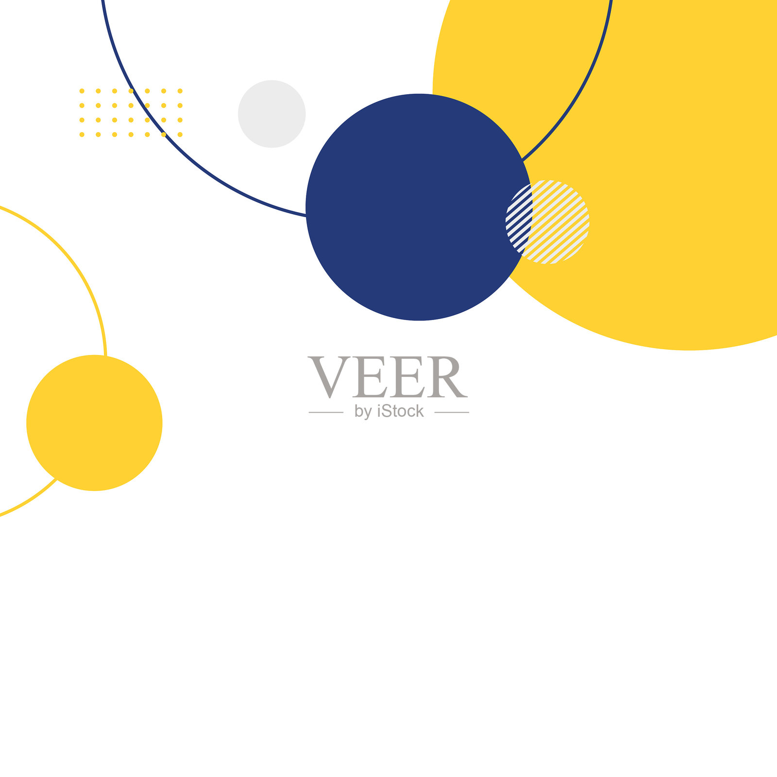 扁平几何抽象背景。透明背景上的几何孟菲斯形状插画图片素材