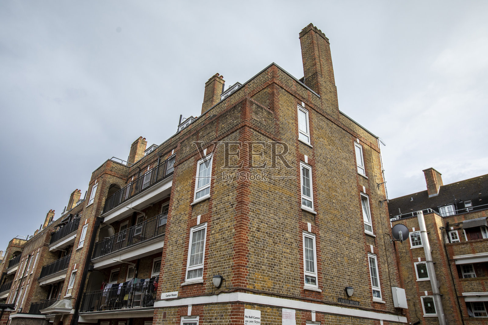 东伦敦的前市政住宅区照片摄影图片