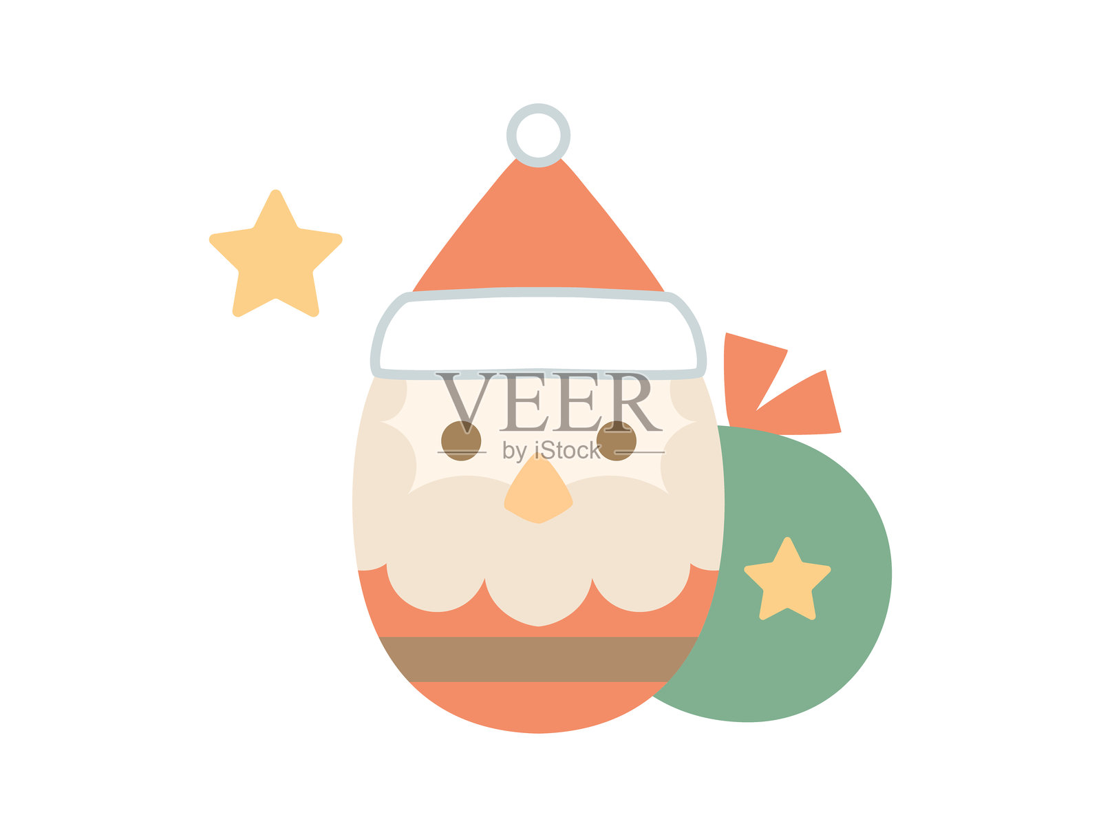 简单的圣诞老人插图插画图片素材